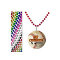 33" Baseball Pendant Bead Necklace